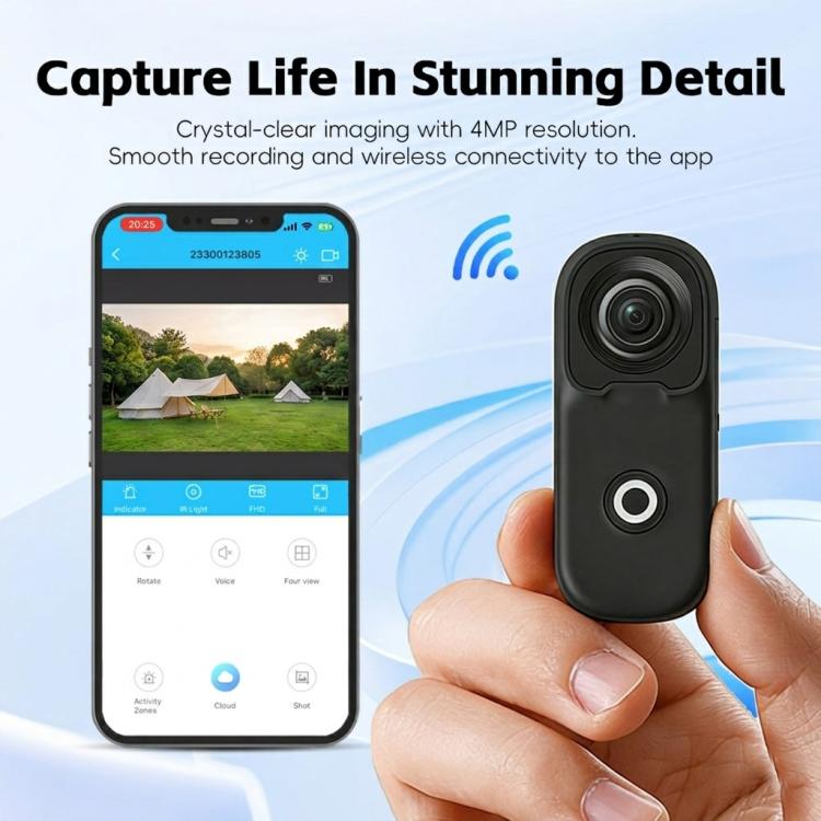 Cámara de acción de pulgar con grabadora HD WIFI 4K, MZ02