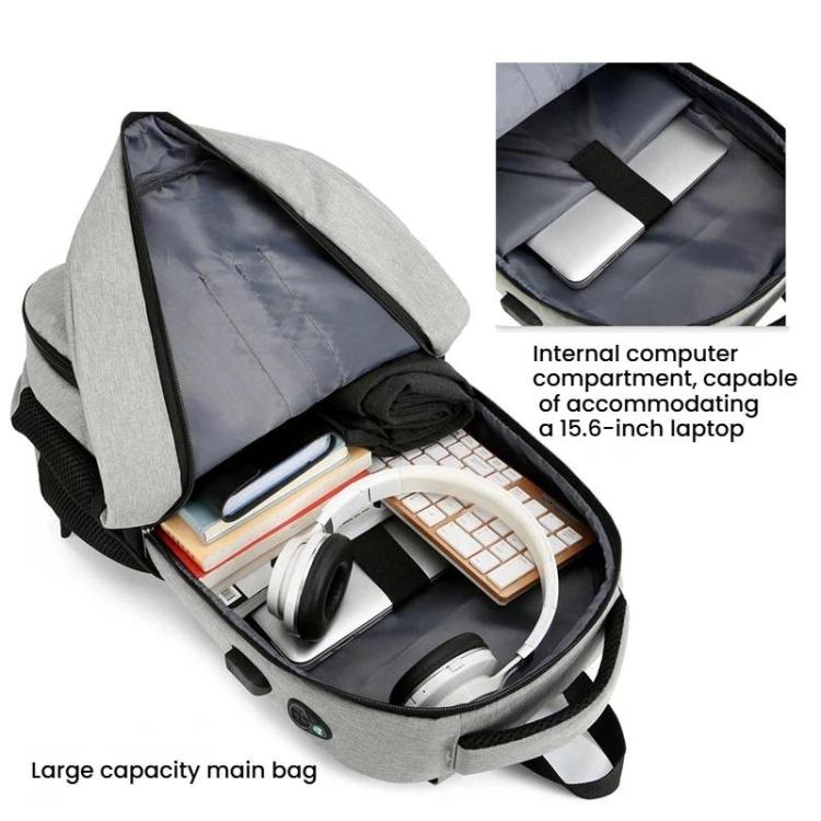 Mochila isotérmica 2 en 1 Vanaheimr con compartimento refrigerado y puerto USB, bolsa de picnic para portátil de 15,6 pulgadas con orificio para auriculares