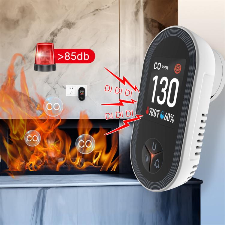 Sensor de alarma de monitoreo de temperatura y humedad para detector de monóxido de carbono MOES, 3 In 1 US Plug, 3 In 1 EU Plug, 4 In 1 Gas US Plug, 4 In 1 Gas EU Plug, 4 In 1 Smoke US Plug, 4 In 1 Smoke EU Plug, 5 In 1 Gas+Smoke US Plug              ...