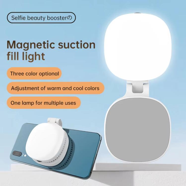 Luz magnética tricolor K10 para teléfono, ideal para transmisiones en vivo, fotografía, belleza, uso portátil y selfies de bolsillo en exteriores.