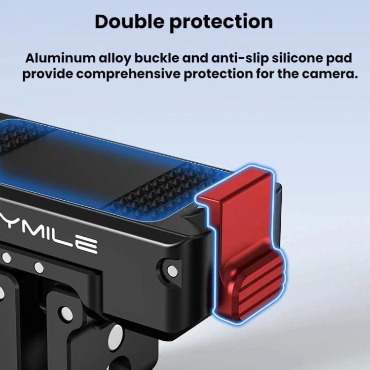 Base adaptadora magnética de liberación rápida Flymile para DJI Osmo 360 / Action 3 / 4 / 5 Pro, Aluminum Alloy