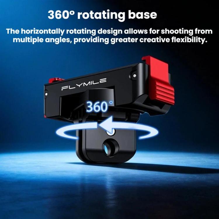 Base adaptadora magnética de liberación rápida Flymile para DJI Osmo 360 / Action 3 / 4 / 5 Pro, Plastic