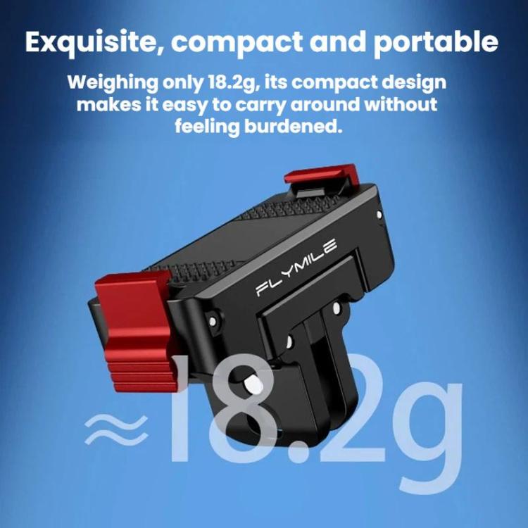 Base adaptadora magnética de liberación rápida Flymile para DJI Osmo 360 / Action 3 / 4 / 5 Pro, Plastic