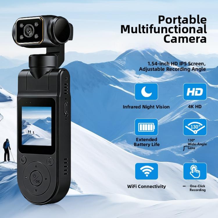 Cámara de acción portátil con lente HD X20, visión nocturna infrarroja y grabación en el cuerpo., Direct Recording 1080P, 1080P+WFIF, 2K+WIFI