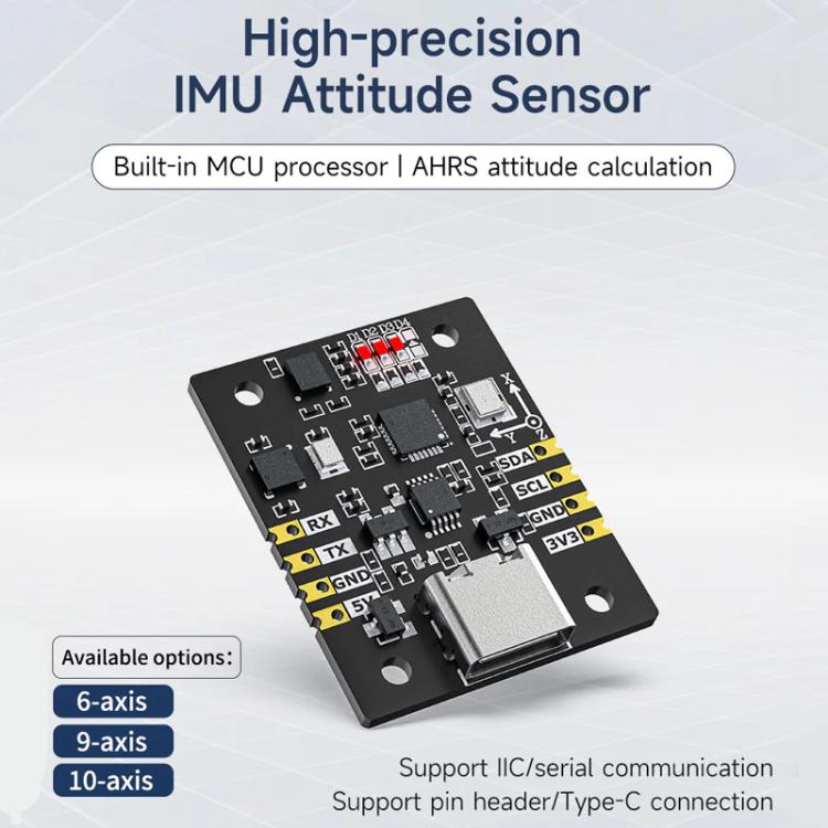 Módulo sensor IMU AHRS compatible con ROS1 y ROS2 para Jetson Raspberry Pi, YAHBOOM 6-axis, YAHBOOM 9-axis, YAHBOOM 10-axis
