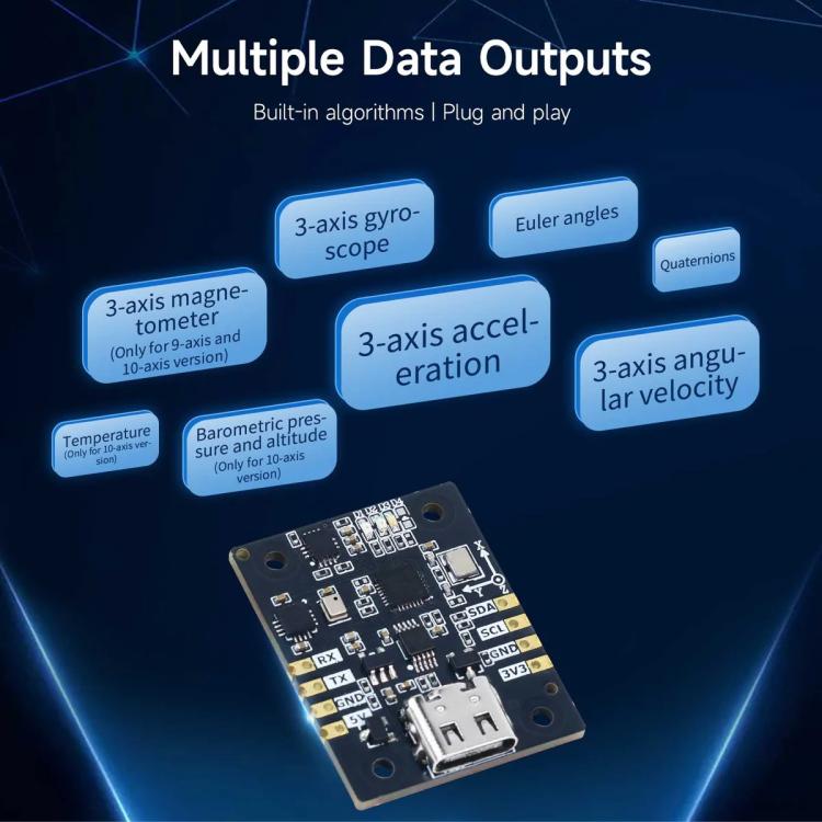 Módulo sensor IMU AHRS compatible con ROS1 y ROS2 para Jetson Raspberry Pi, YAHBOOM 6-axis, YAHBOOM 9-axis, YAHBOOM 10-axis