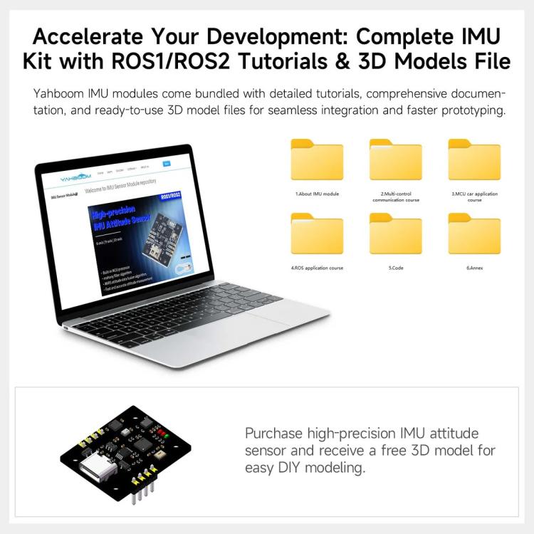 Módulo sensor IMU AHRS compatible con ROS1 y ROS2 para Jetson Raspberry Pi, YAHBOOM 6-axis, YAHBOOM 9-axis, YAHBOOM 10-axis