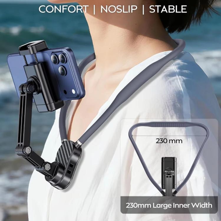 Soporte para teléfono de cuello para ciclismo con vista en primera persona y montaje en el pecho para disparos antivibración, Magnetic, Clip, Action Camera