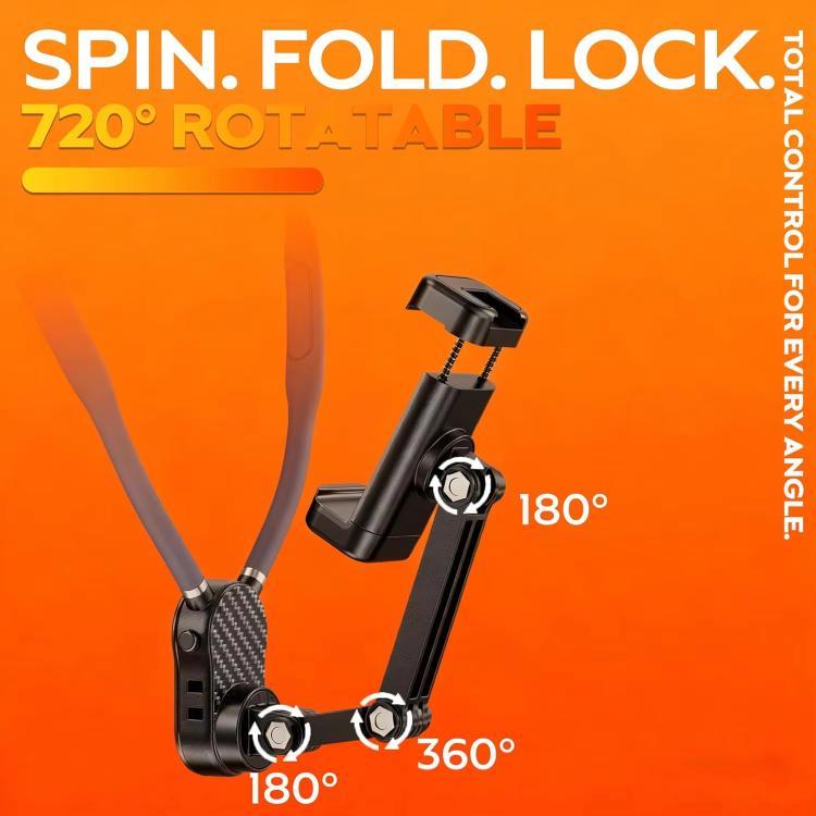 Soporte para teléfono de cuello para ciclismo con vista en primera persona y montaje en el pecho para disparos antivibración, Magnetic, Clip, Action Camera