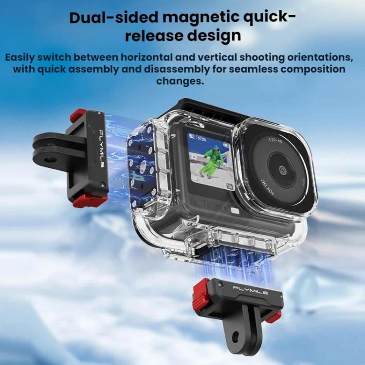 Estuche magnético impermeable de liberación rápida para buceo DJI Osmo Action 6 Flymile de 60 m
