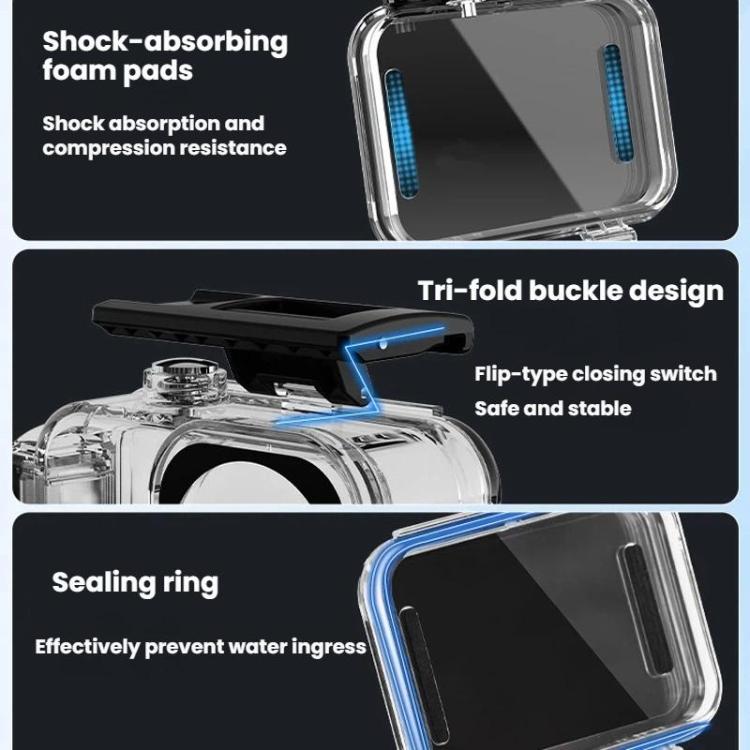 Estuche magnético impermeable de liberación rápida para buceo DJI Osmo Action 6 Flymile de 60 m