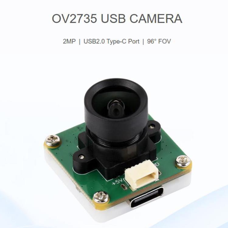 La cámara USB OV2735 de 2 MP admite puerto USB 2.0 tipo C y conector SH1.0 de 4 pines., 33122
