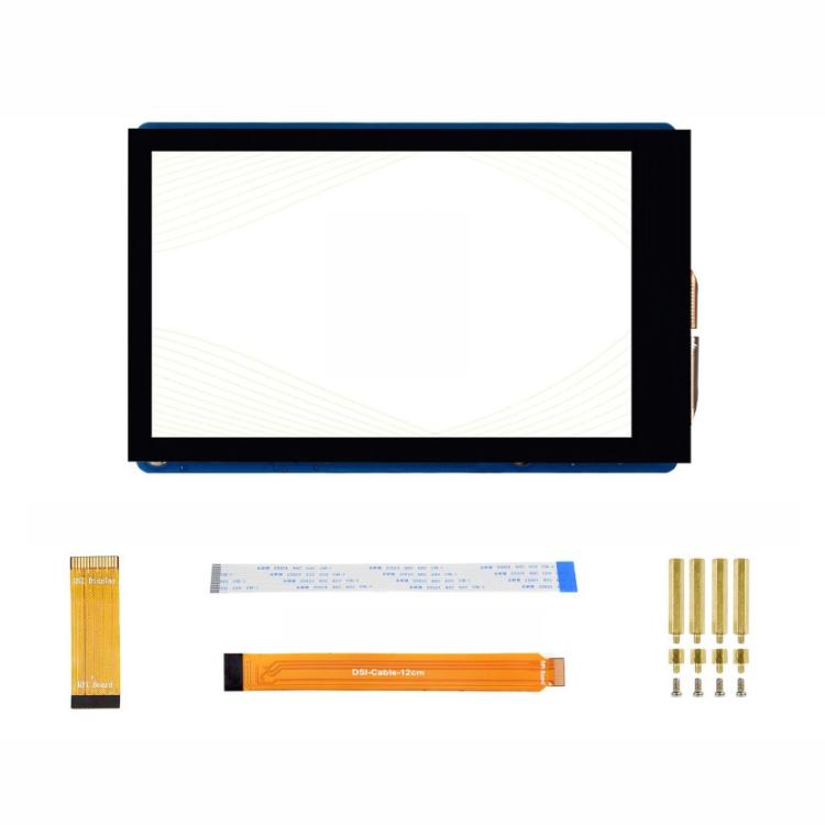 Pantalla táctil capacitiva DSI de 3,5 pulgadas WAVESHARE para Raspberry Pi, con 5 puntos de contacto, resolución de 480x800 píxeles y panel IPS.