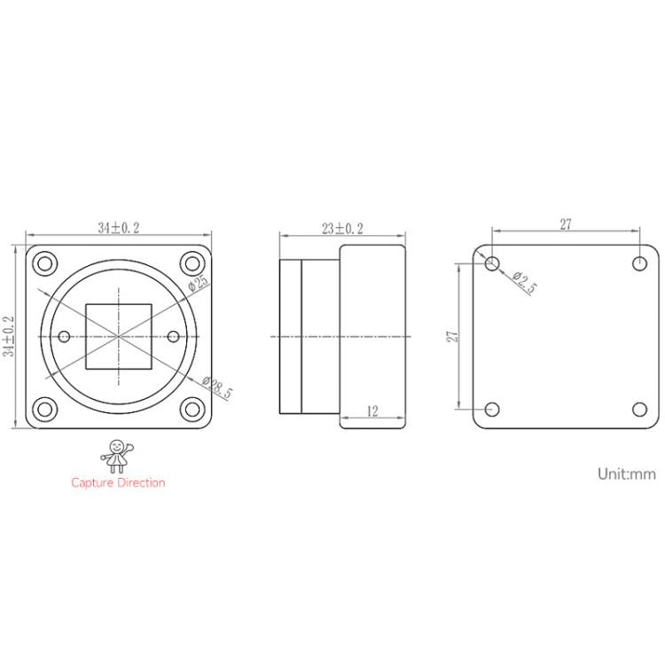 Cámara USB IMX577 de 12 MP con resolución de 3840 x 3024, Plug and Play y compatible con lentes C/CS., 33161