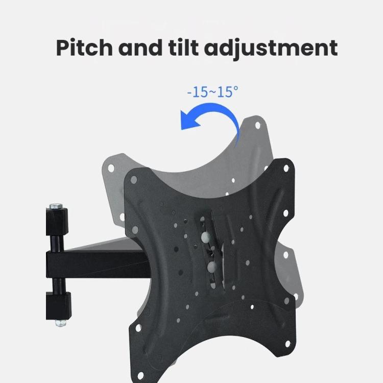 Soporte de pared articulado para TV con brazo amplio giratorio, extensible e inclinable para televisores y monitores de 14 a 55 pulgadas., 117B, 117B-2