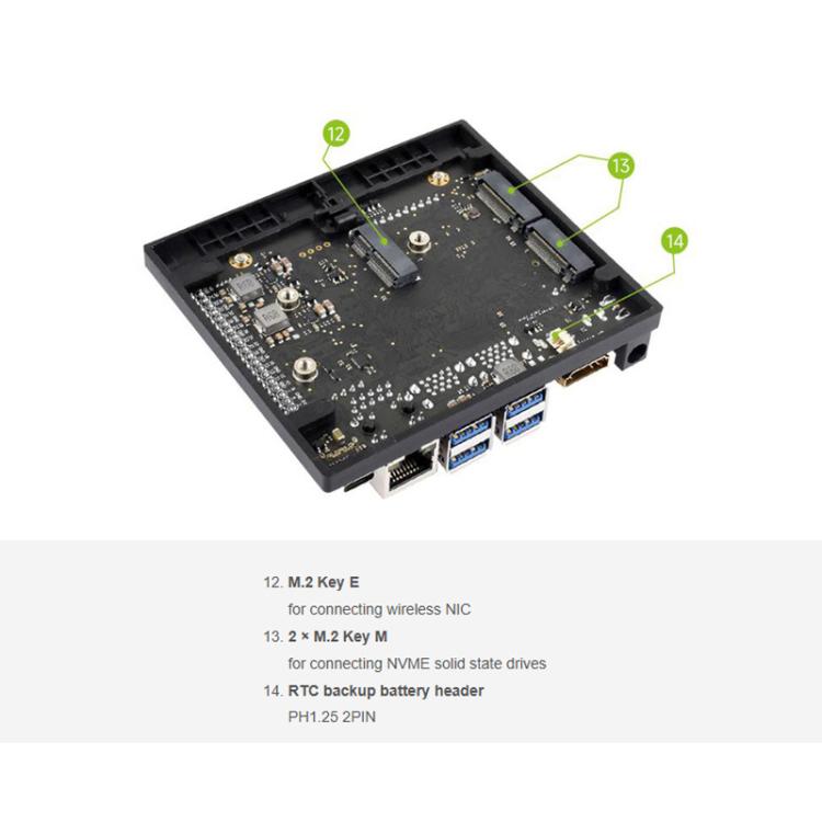 Placa base Jetson Orin Nano/NX Super basada en el módulo Jetson Orin Nano/NX AI, 33495
