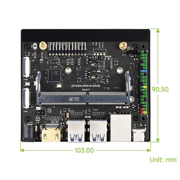 Placa base Jetson Orin Nano/NX Super basada en el módulo Jetson Orin Nano/NX AI, 33495