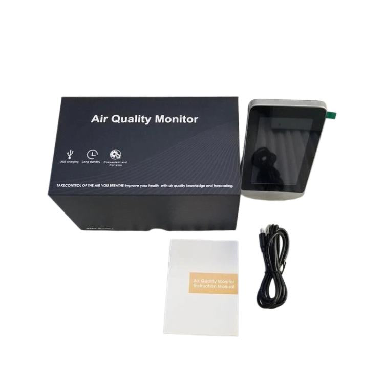 Monitor de calidad del aire 10 en 1 con exportación de datos a PC. Detector de CO2, PM2.5, PM10, HCHO, TVOC, temperatura y humedad., DM72B
