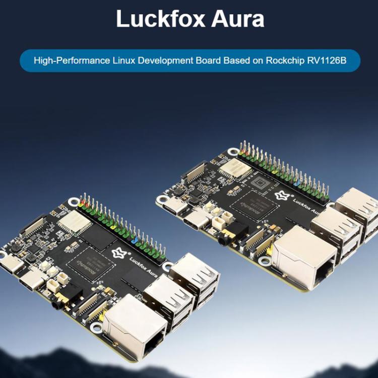 Placa de desarrollo Linux de alto rendimiento Luckfox Aura con procesador Rockchip RV1126B de cuatro núcleos a 1,6 GHz, RAM 2GB No eMMC, RAM 2GB eMMC Flash 64GB, RAM 4GB No eMMC, RAM 4GB eMMC Flash 64GB
