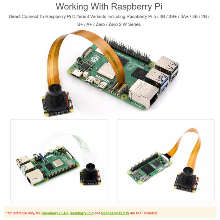 Cámara WAVESHARE IMX327 de 2 MP con filtro IR-CUT, sensor de visión nocturna, compatible con placas Raspberry Pi., 33322
