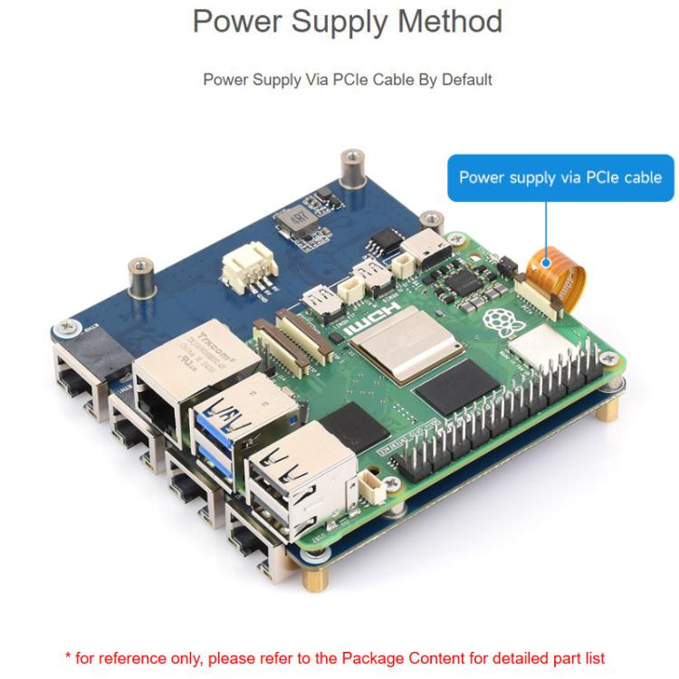 Placa adaptadora Waveshare PCIe a puerto ETH de 4 canales, compatible con Raspberry Pi OS, sin necesidad de controladores, Plug and Play., Gigabit ETH, 2.5G ETH