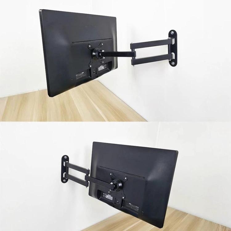 Soporte de pared telescópico giratorio para monitor, compatible con pantallas LCD de TV de 10 a 24 pulgadas., 116B