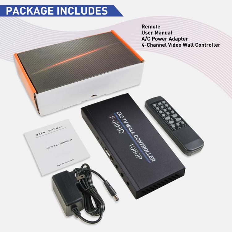 Controlador de videowall con procesador HDMI 2x2 NK-BT150, US Plug, EU Plug, UK Plug, AU Plug