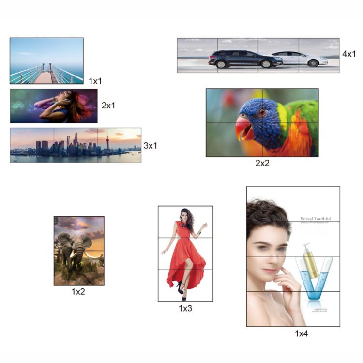 Controlador de videowall con procesador HDMI 2x2 NK-BT150, US Plug, EU Plug, UK Plug, AU Plug