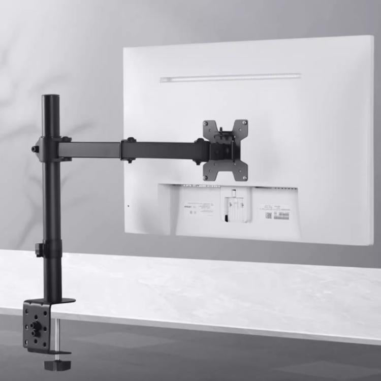 Soporte de escritorio con abrazadera para monitor, brazo telescópico y poste ajustable en altura de 40 cm para pantallas de ordenador., Pole Mount