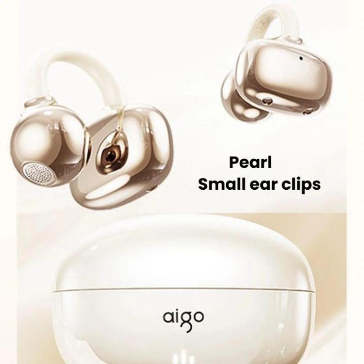 Auriculares inalámbricos Bluetooth de conducción ósea aigo CJ195, con clip para la oreja, ideales para deportes y correr.