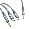 Adaptador de altavoz con cable de audio de 3,5 mm 3 en 1, 1.3m, 2m