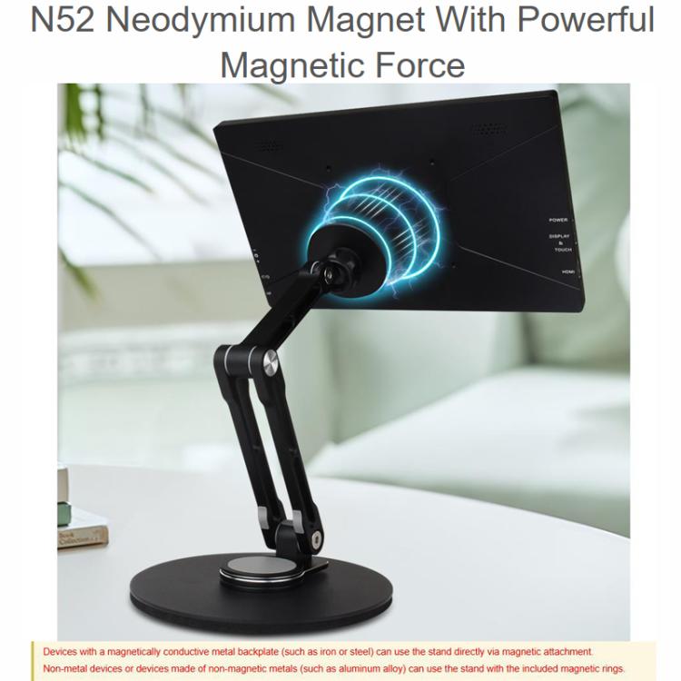 Soporte magnético ajustable portátil para monitor WAVESHARE, compatible con monitores de 4 a 18,5 pulgadas., Magnetic 4-18.5 inch Monitors