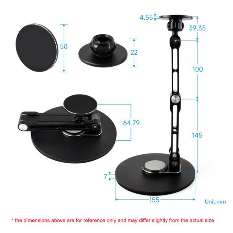 Soporte magnético ajustable portátil para monitor WAVESHARE, compatible con monitores de 4 a 18,5 pulgadas., Magnetic 4-18.5 inch Monitors