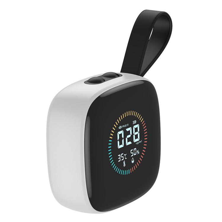 Detector mini PM2.5 con monitor de temperatura y humedad, batería recargable y pantalla LCD en tiempo real., DM1210A