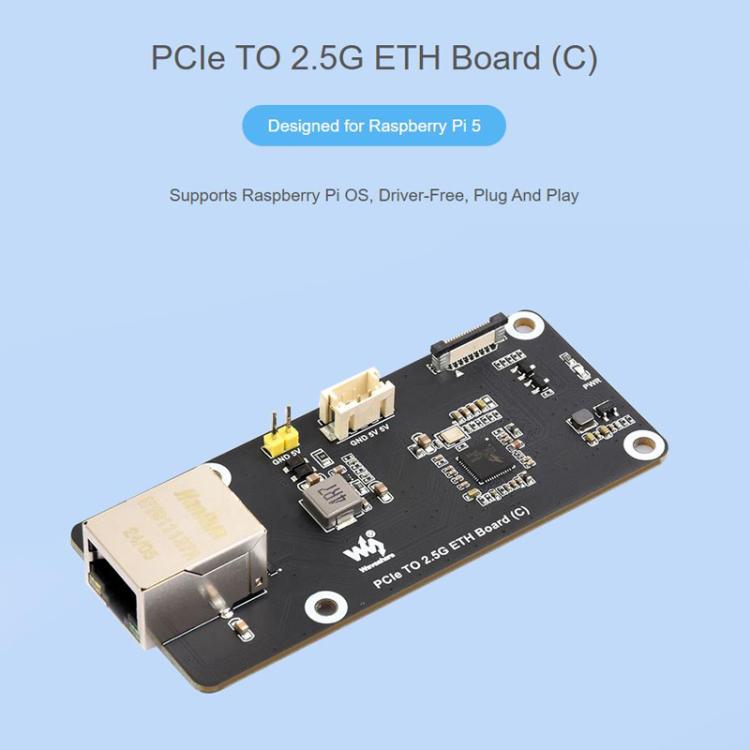 Placa PCIe T 2.5G ETH para Raspberry Pi 5, 33042