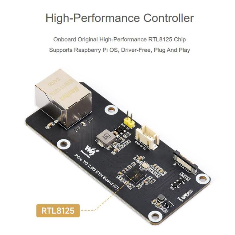 Placa PCIe T 2.5G ETH para Raspberry Pi 5, 33042