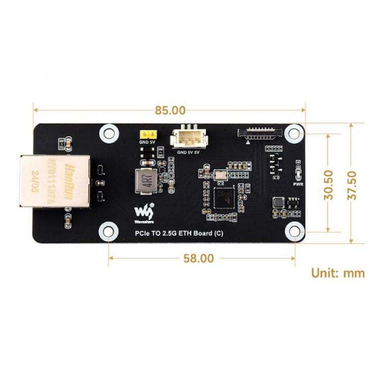 Placa PCIe T 2.5G ETH para Raspberry Pi 5, 33042
