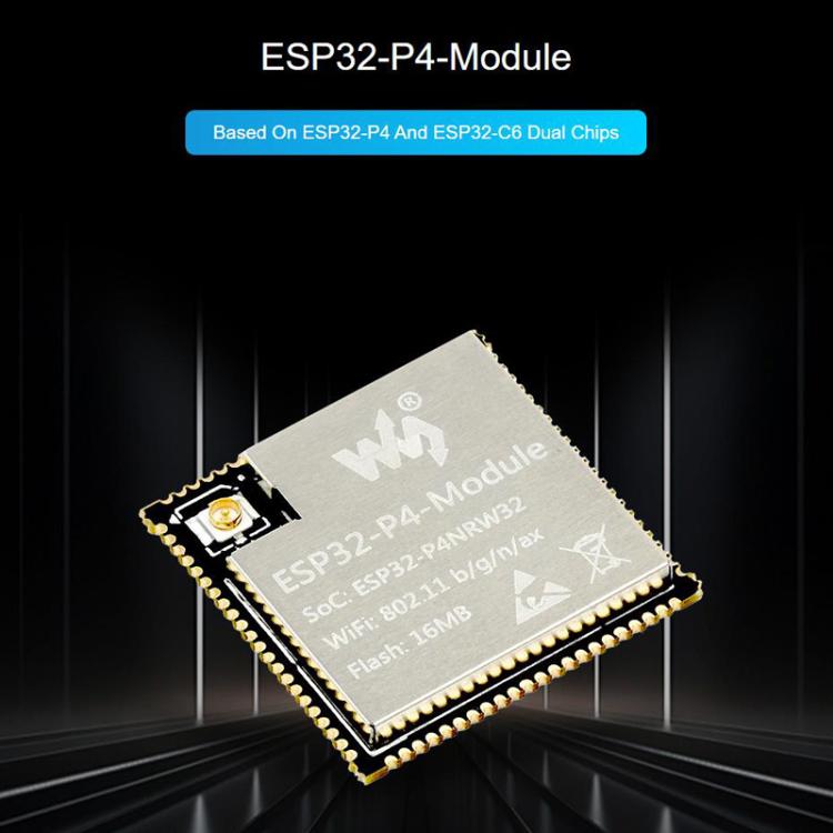 Placa base del módulo WAVESHARE ESP32-P4, basada en el diseño de doble chip ESP32-P4 y ESP32-C6., 16MB, 32MB