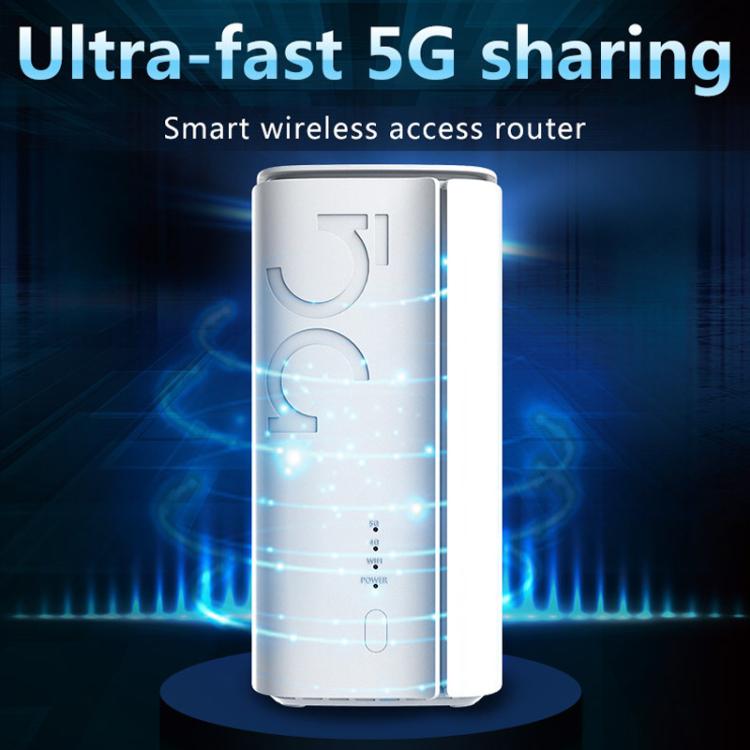 Router inalámbrico 5G CPE Wi-Fi 6 con tarjeta SIM, modo dual NSA/SA, Gigabit de alta velocidad, puerto único LTE, enchufe europeo.