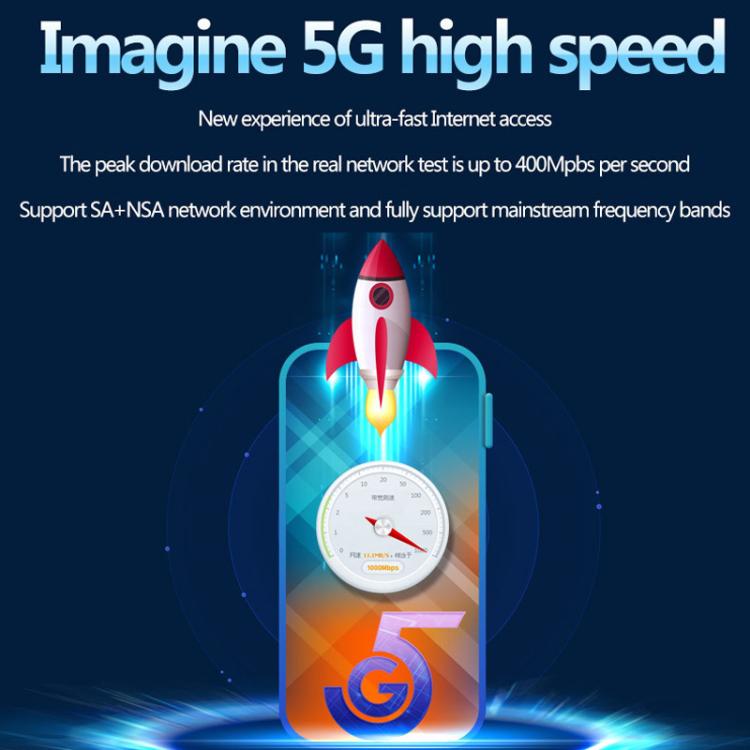 Router inalámbrico 5G CPE Wi-Fi 6 con tarjeta SIM, modo dual NSA/SA, Gigabit de alta velocidad, puerto único LTE, enchufe europeo.