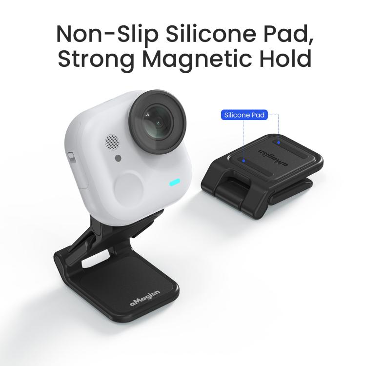 Para Insta360 GO Ultra Magnetic Easy Clip AMagisn Mount Ángulo ajustable de 180 grados para tomas POV flexibles
