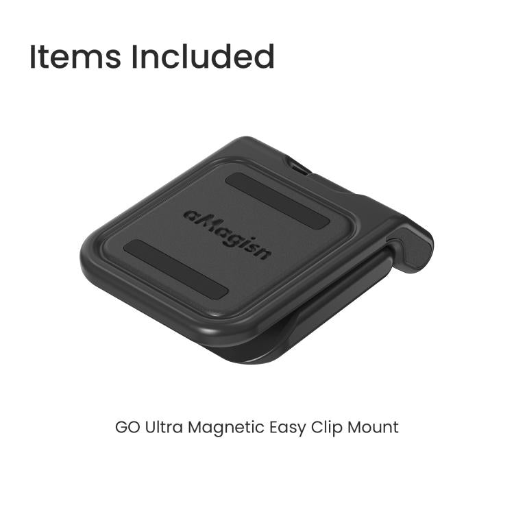 Para Insta360 GO Ultra Magnetic Easy Clip AMagisn Mount Ángulo ajustable de 180 grados para tomas POV flexibles
