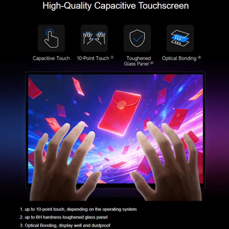 WAVESHARE Portátil de 16 pulgadas con pantalla táctil 4K y panel IPS, con funda protectora magnética., 3840x2400