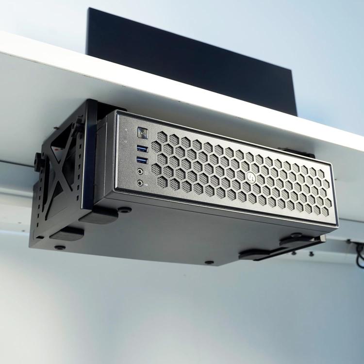 Soporte metálico ajustable para debajo del escritorio para NAS, PC, miniordenador, consola de juegos PS5. Rack que ahorra espacio., KXD250311