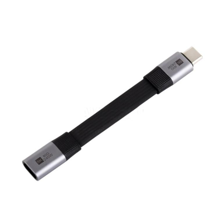 Cable de extensión WAVESHARE USB4 V2.0 Tipo-C para transmisión de video de alta definición de 80 Gbps, Straight Head, 90-Degree Bend Head