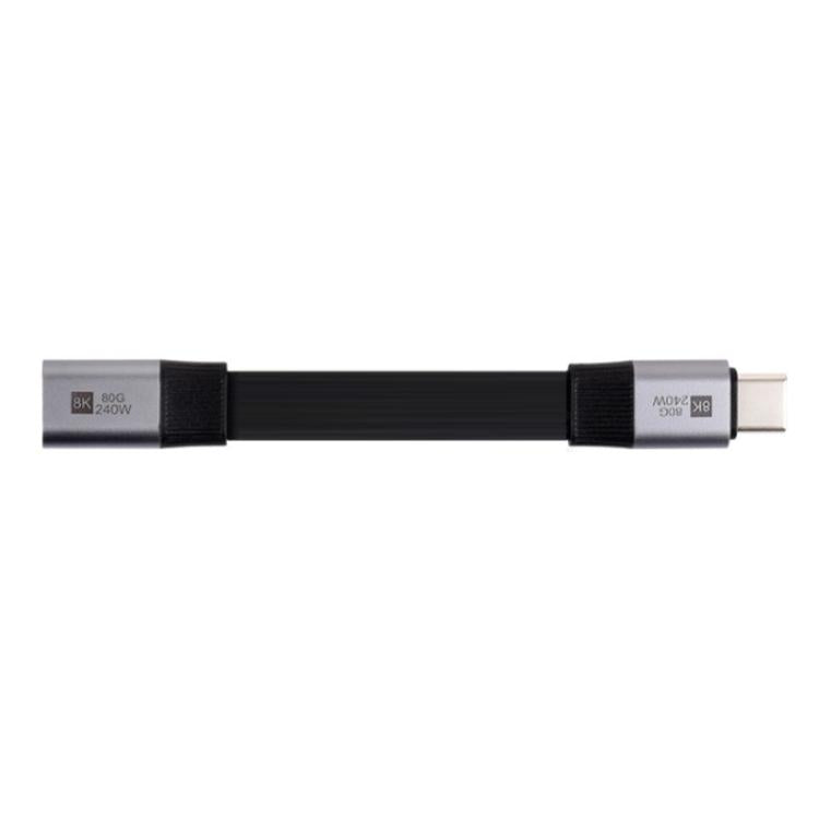 Cable de extensión WAVESHARE USB4 V2.0 Tipo-C para transmisión de video de alta definición de 80 Gbps, Straight Head, 90-Degree Bend Head