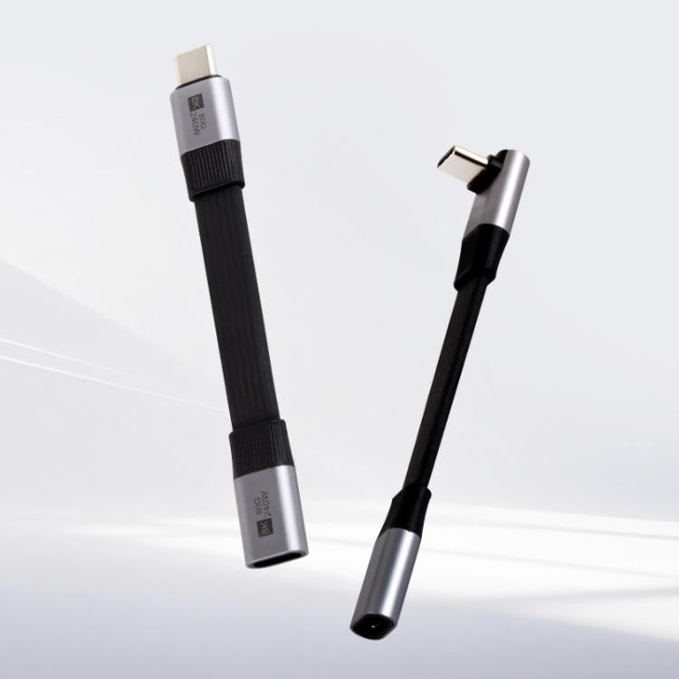 Cable de extensión WAVESHARE USB4 V2.0 Tipo-C para transmisión de video de alta definición de 80 Gbps, Straight Head, 90-Degree Bend Head