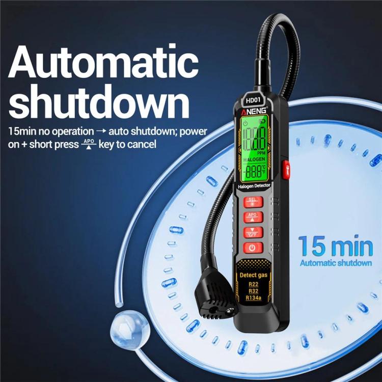ANENG Detector de fugas halógenas para coche, refrigerante, aire acondicionado, Battery, Rechargeable