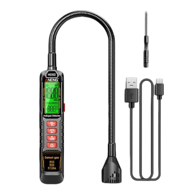 ANENG Detector de fugas halógenas para coche, refrigerante, aire acondicionado, Battery, Rechargeable