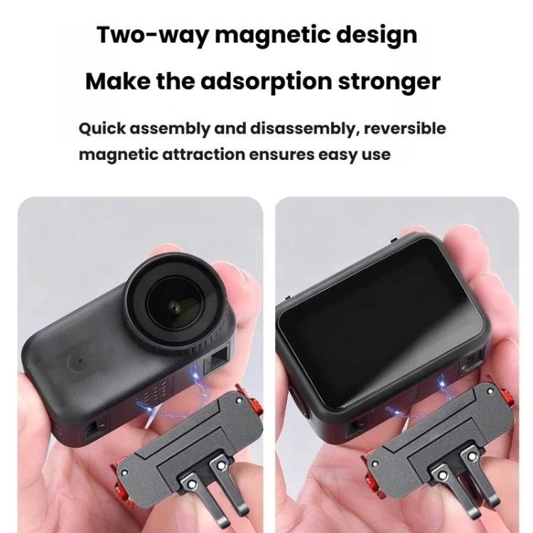 Accesorios para cámaras de acción: soporte magnético giratorio de liberación rápida de aleación de aluminio, For Osmo Action 5 Pro / 4 / 3, For Osmo Action 6 / Nano